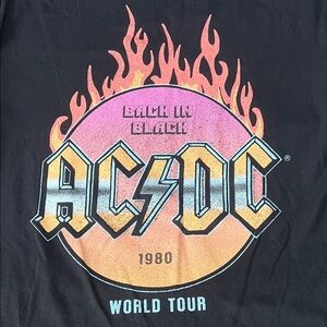 AC/DC Graphic Long Sleeve TShirt Black Size XXL